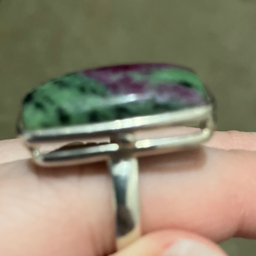 Sterling Silver Ruby Zoisite Ring - image 7